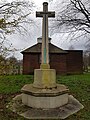 Standard UK cemetery Cross and inscription (Gap Road Cemetery)