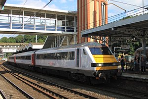 英国铁路业者“大盎格利亚”使用的编号为82136的英国铁路3型客车控制车/货车合造车在伊普斯维奇站，2014年6月20日拍摄。