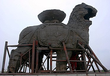The Iron Lion of Cangzhou, cast in 953 AD, is the largest known and oldest surviving iron-cast artwork in China