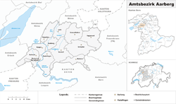 阿尔贝格区 Aarberg District的位置