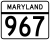 Maryland Route 967 marker