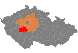 Location in the Central Bohemian Region within the Czech Republic