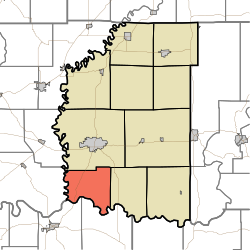 Location of Veale Township in Daviess County