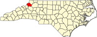 北卡罗莱那州沃托加县地图