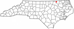 Location of Garysburg, North Carolina
