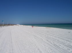 Navarre Beach on a sunny day