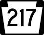 Pennsylvania Route 217 marker