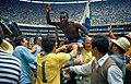 Image 128Pelé celebrating the victory of Brazil in the FIFA World Cup. (from Sport in Brazil)