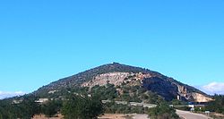 Puig de la Nau mountain in Benicarló district. There are the ruins of an ancient Iberian settlement on the eastern side.