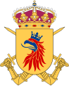 Coat of arms of the South Scanian Regiment (P 7/Fo 11) 1977–1994, the South Scania Brigade (Södra skånska brigaden, MekB 7) 1994–2000 and the South Scanian Regiment (P 7) 2000–present.