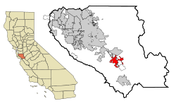 Location of Morgan Hill, California