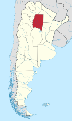 Location of Santiago del Estero within Argentina