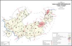 Map showing Ain (#489) in Sarojaninagar CD block