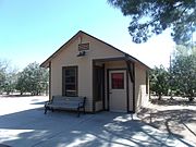 The Maricopa Depot, built in the 1930's by the Southern Pacific Railroad and moved to the McCormick-Stillman Railroad Park.