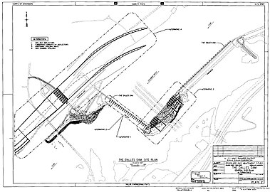 The Dalles Dam site plan