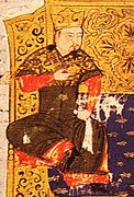 Tolui Khan wearing a half-sleeve robe with yunjian motif
