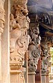 Yali pillars in Aghoreshwara Temple at Ikkeri in Shimoga District
