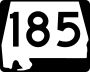 State Route 185 marker