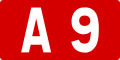 A9高速公路标志