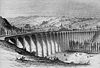 The Barentin Viaduct shortly after it was rebuilt in 1846