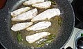 Frying fillets with butter and sage