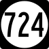State Route 724 marker