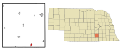 Location of Edgar, Nebraska