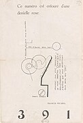 Francis Picabia, Ce numéro et entouré d'une deníelle rose. Page from 391, n. 13, July 1920
