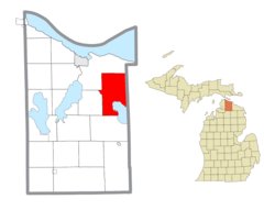 Location within Cheboygan County