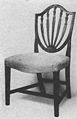 Hepplewhite style chair with shield-shaped back