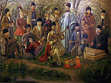 Portrait of a music group in Naser al-din shah era, 1886