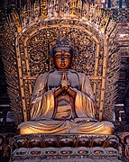 Jin Dynasty (1115–1234) statue of Vairocana in Shanhua Temple in Datong, Shanxi, China