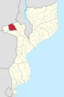 Marávia District on the map of Mozambique