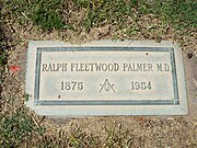 Grave site of Ralph Fleetwood Palmer (1875-1954). Dr. Palmer served as Mayor of Mesa from 1910-1912.