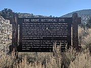 Historical marker, Pine Grove ghost town