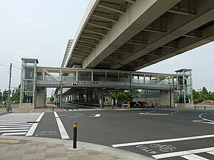 尾久桥通上看的站舍（2009年6月14日）