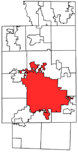 Location within Summit County, Ohio