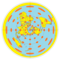 Tissot's indicatrix applied to the azimuthal equidistant projection