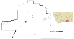 Location of St. Xavier, Montana