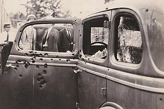 1934 Ford in which Bonnie and Clyde were ambushed and killed