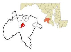 拉普拉塔在马利兰州中的位置