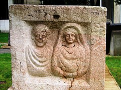 Roman era funerary relief of a couple