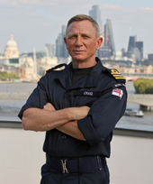 Daniel Craig during his appointment as an honorary officer of the Royal Navy.