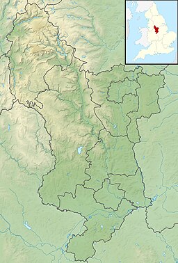 Location of the reservoir in Derbyshire, England.