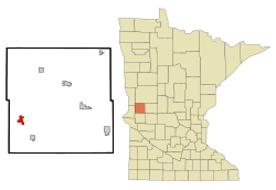 Location of Norcross, Minnesota