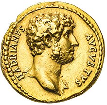 Hadrian Aureus with the portrait type Delta-Omikron, Rome, 129-130AD