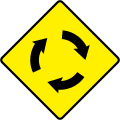 W 043 Roundabout Ahead