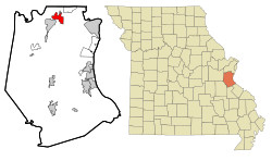 Location of High Ridge, Missouri