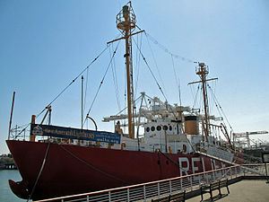 Photo of the vessel taken from a walkway northeast of it.