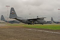 U.S. Air Force C-130 Hercules aircraft during Maple Flag 2014